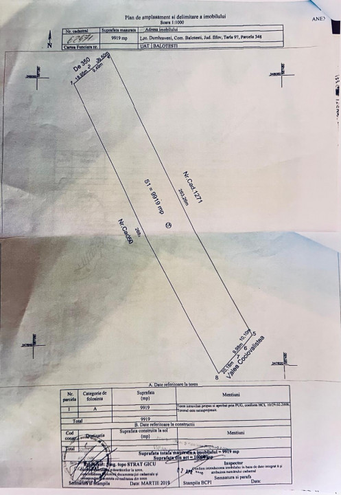 TEREN INTRAVILAN | BALOTESTI | DESCHIDERE 40 M LA LAC | 9.919 MP | LAHOVARI |