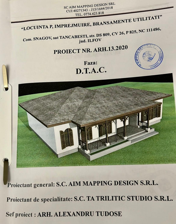 Teren intravilan | Parcelat | Proiect casa | Snagov | Tancabesti  